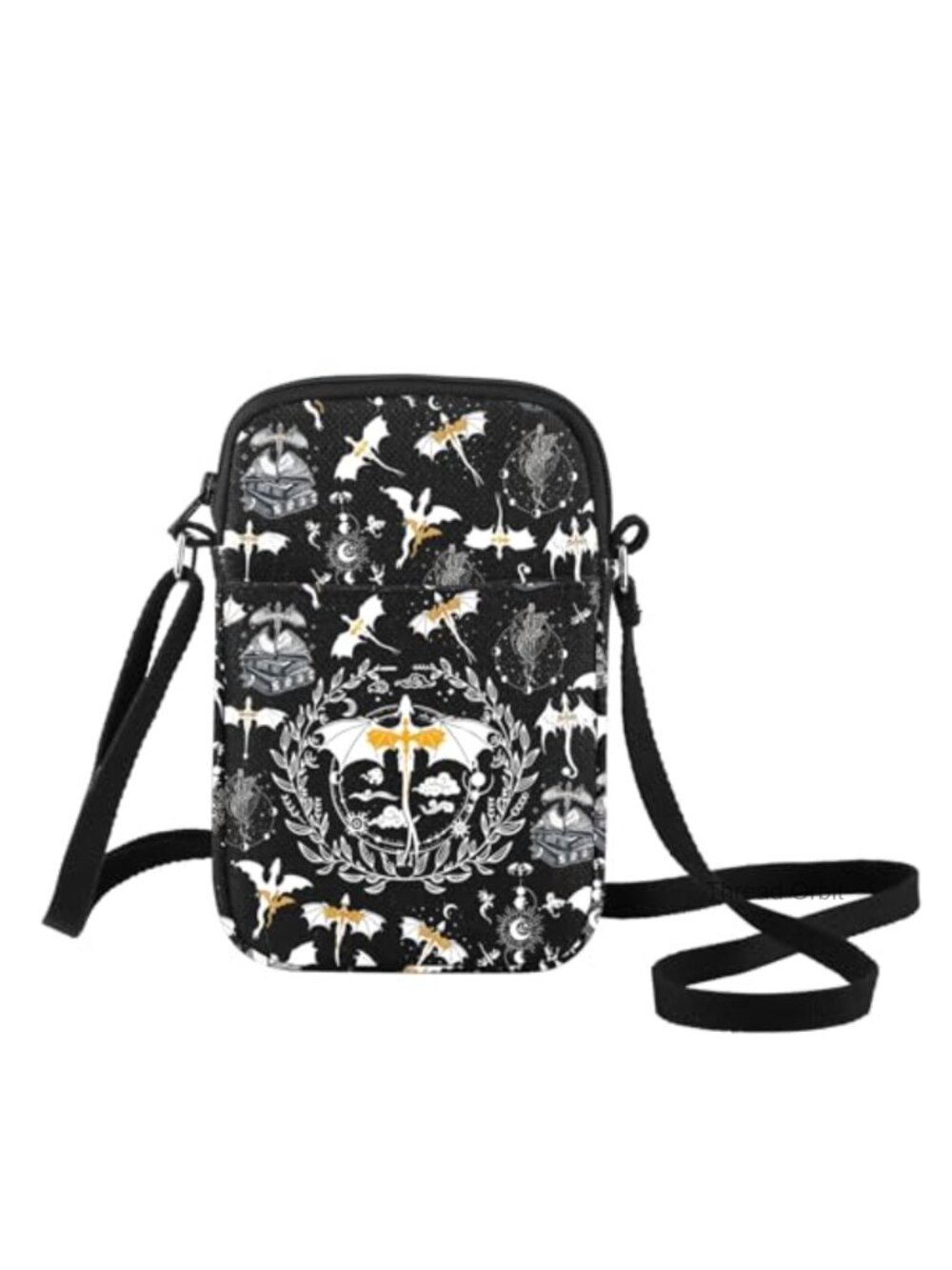Canvas Crossbody Sling Bag Dragon Rider 3D Print Travel Gift